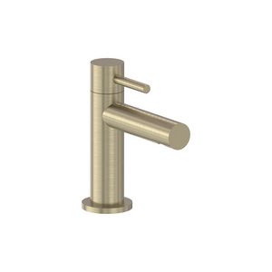 Fonteinkraan STILO model S sprong 89mm geborsteld mat goud PVD MAY