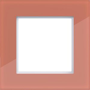 LED-afdekraam 1-voudig, A.8, canyon glass, matglas