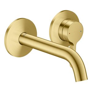 Wastafelmengkraan AXOR One wand inb. rechte greep 160mm Brushed Brass