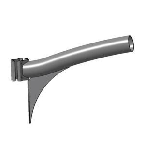 Korte beugel 0,5 m - grafiet grijs