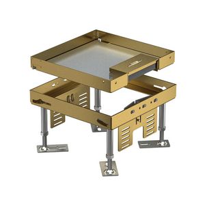 Vierkante cassette snoeruitgang 200x200mm messing 7409204