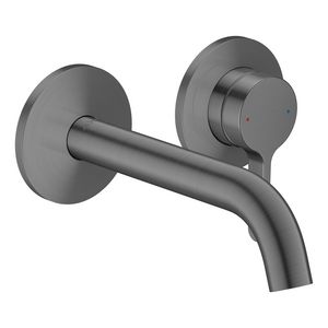 Wastafelmengkraan AXOR One wand inb. rechte greep 160mm Brushed Black Chrome
