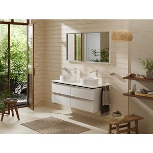 Console 1360x550mm m 2 uitsp.en Waskom zonder kraangat Xelu Q 54118050
