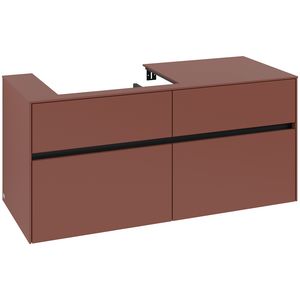 Wastafelonderkast Collaro 1200x548x500mm Wine Red C082B0AH