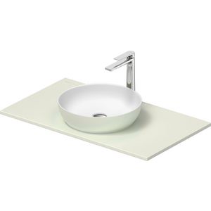 SIVIDA #268013 wastafelblad incl. opzetkom buitenzijde lichtgroen mat binnenzijde wit mat 880mm