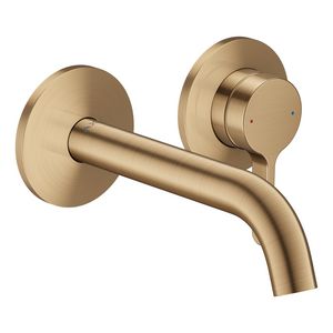 Wastafelmengkraan AXOR One wand inb. rechte greep 160mm Brushed Bronze