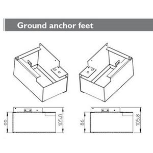 Pootjes tbv Aquarea Air radiator