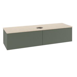 Wastafelonderkast Antao 1600x360x500mm L.Green Matt Lacquer K36113HL