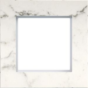 LED-afdekraam 1-voudig, A.8, cloud stone, wit marmer