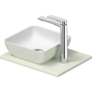 SIVIDA #268023 wastafelblad incl. opzetkom buitenzijde lichtgroen mat binnenzijde wit mat 410mm