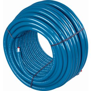 Rol a 75mtr. meerlagenbuis Uni Pipe PLUS S6 16x2mm blauw met 6mm isolatie