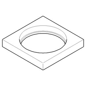 Rozet 55x8,5x55x42,7mm Champagne (22kt Goud)