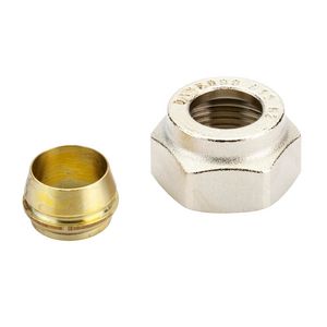 Knelfitting tbv FE/CU G 3/4" 18mm vernikkeld VVE=10