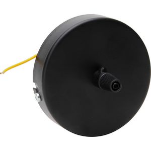 Metalen plafondkap rond zwart VVE=5