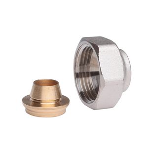 Knelfitting tbv FE/CU G 3/4" 3/8" DN10 vernikkeld VVE=10