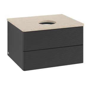 Wastafelonderkast Antao 600x360x500mm Black Matt Lacquer L18113PD