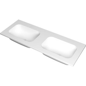 Wastafel polystone dubbel zonder kraangaten 3407265