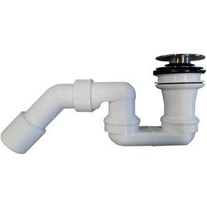 Afvoerplug push-to-open chroom z. overloop functie