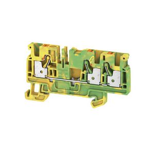 Aardklem PE PUSH IN groen/geel 4mm² 800V 2051410000 VVE=50