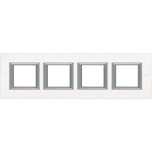 Afdekraam White Glas recht horizontaal 4x2 modulen Axolute