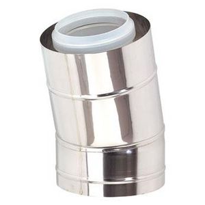 Rolux buitenwandsysteem bocht 15° conc 80/125 pp/inox
