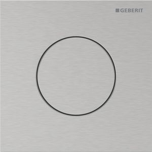 Urinoirsturing pneumatisch type 40 bedieningsplaat ROUND: RVS geborsteld easy to-clean