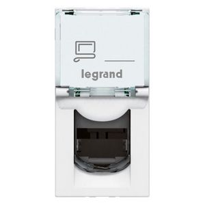 Dataconnector Cat. 6A UTP RJ45 1 modulen wit Mosaic