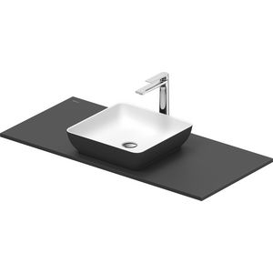 SIVIDA #268019 wastafelblad incl. opzetkom donkergrijs mat binnenzijde wit mat 1080mm