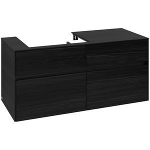 Wastafelonderkast Collaro 1200x548x500mm Black Oak C08200AB