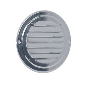 RVS schoepenrooster+aansluitbus Ø100mm