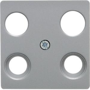 Centraalplaat antenne 4x uitsparing (Hirschmann) alulook mat