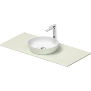 SIVIDA #268014 wastafelblad incl. opzetkom buitenzijde lichtgroen mat binnenzijde wit mat 1080mm