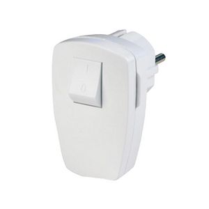 Steker met schakelaar RA wit