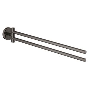 Essentials handdoekhouder hard graphite (donker grijs) 2-lids