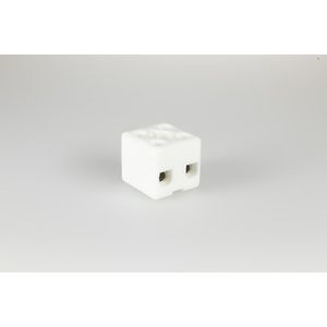 Kroonsteen 2-polig wit VVE=400