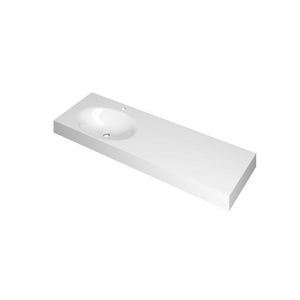 Wastafel polystone links met 1 kraangat 3407366