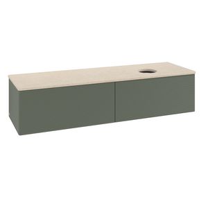 Wastafelonderkast Antao 1600x360x500mm L.Green Matt Lacquer K38113HL