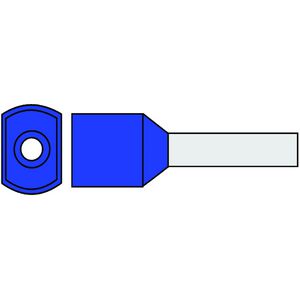 Zak a 250st. adereindhuls dubbel geisol. 2,5mm² Blauw 10mm DIN
