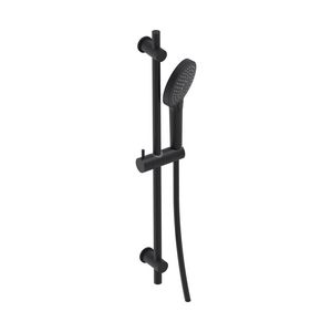 Glijstangcombinatie 70cm met handdouche 3 straalsoorten + slang 1500mm mat zwart PED MAY
