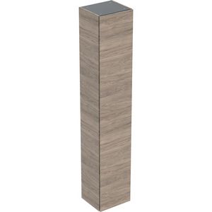 Hoge kast 1 deur: 33x180x29.8cm walnoot hickory / Melamine houtstructuur