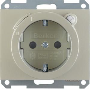Wandcontactdoos RA aardlekschak. berker K.1/K.5 edelstaal