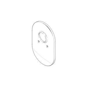 Afdekplaat z.stopkraan 151x241x16mm chr