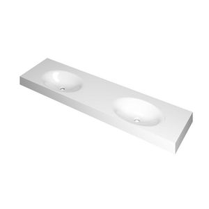 Wastafel polystone dubbel zonder kraangaten 3407390