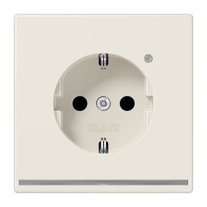 Wandcontactdoos wit met LED & lichtsensor LS990