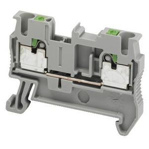 Doorvoerklem 2,5mm² 24A Enkel niveau Push-in Grijs VVE=50