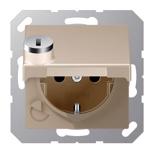 Wandcontactdoos champ.m.R/A ki.bev.klapd.&slot A500