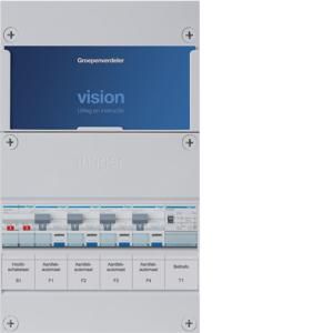 Groepenkast 4-groepenverdeler HS ALS 30mA/HACO/direct +T 1-fase
