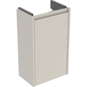 Onderkast voor fontein 1 deur kleine sprong: 35.8x60.6x22.5cm Breedte wastafel=40cm zandgrijs / gelakt zijdemat