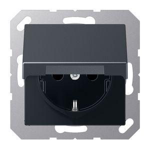 Wandcontactdoos antr.slagv m.R/A klapd.&ki.veil A500