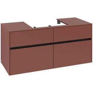 Wastafelonderkast Collaro 1200x548x500mm Wine Red C08100AH